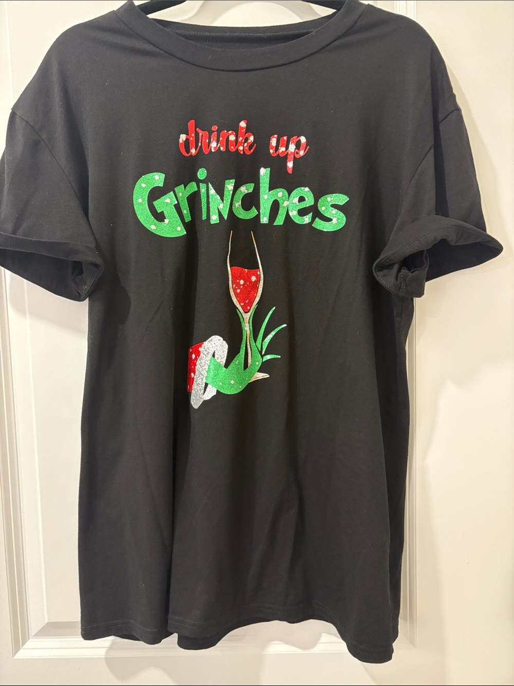 Excellent Condition! Black "Drink Up Grinches" Graphic Tee, wore once.